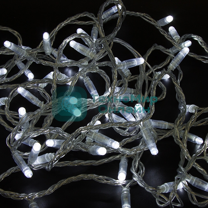 Гирлянда Neon-night Нить 10м, эффкт мерцания (каждый 5-ый), прозрачный ПВХ, 230В, белый