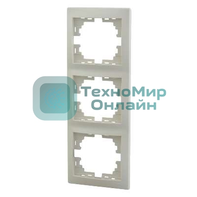 Рамка 3-м Мира верт. крем. Lezard 701-0300-153