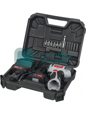Дрель-шуруповерт аккумуляторная Ресанта ДА-24-2ЛК 75/14/7, Аккумуляторная, 24В, 2 АКБ, Кейс