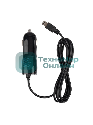 Автозарядка в прикуриватель Rexant microUSB (АЗУ) (5 V, 1000 mA) шнур спираль 1.2 м черный