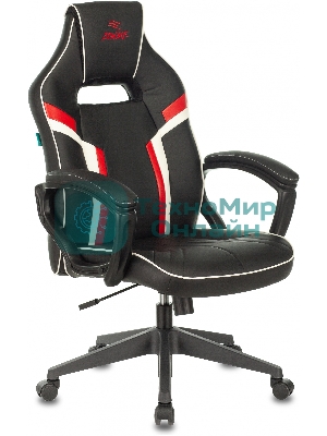 Кресло Zombie Z3 черный/красный, экокожа, 120 кг, механизм качания