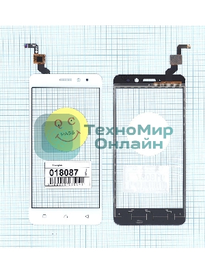 Сенсорное стекло (тачскрин) для Lenovo K6, белое