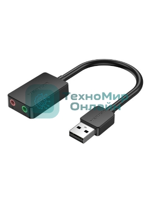 Внешняя звуковая карта Vention USB Черная, шт.