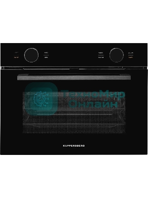 Встраиваемый духовой шкаф Kuppersberg KMW 612 Black с СВЧ, 45 см, 50л, 12 режимов, гидролизная очистка, черный