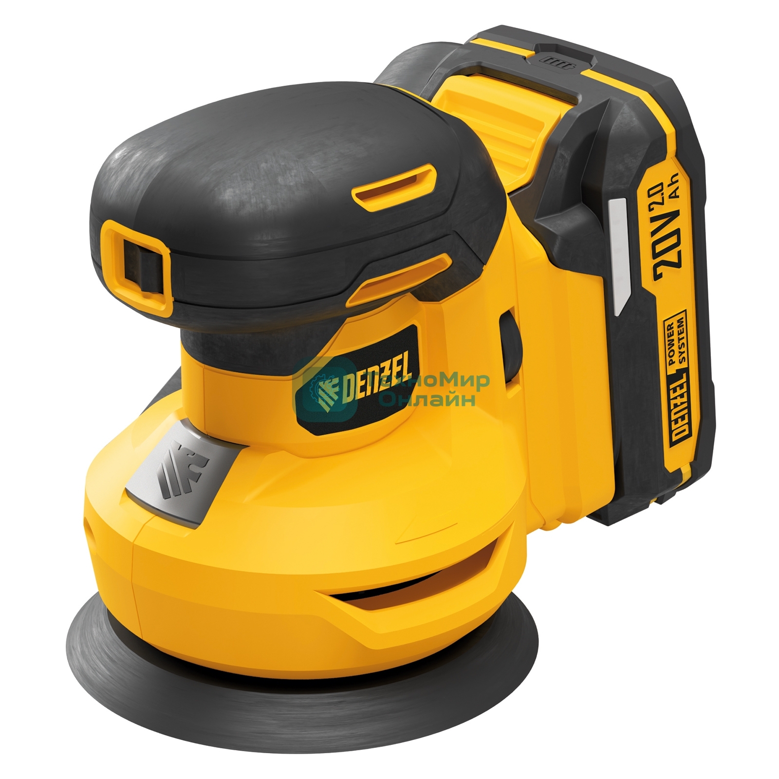 Машина шлифовальная Denzel эксцентриковая аккумуляторная CROSH-20-125, Li-Ion, 20 В