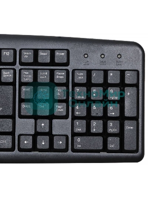 Клавиатура Oklick 100M HW3 проводная, USB Type-A, чёрный