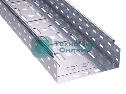Лоток листовой перфорированный 300х80 L3000 сталь 0.8мм ДКС 35305