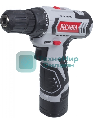 Дрель-шуруповерт аккумуляторная Ресанта ДА-12-2Л 75/14/1, Аккумуляторная, 12В
