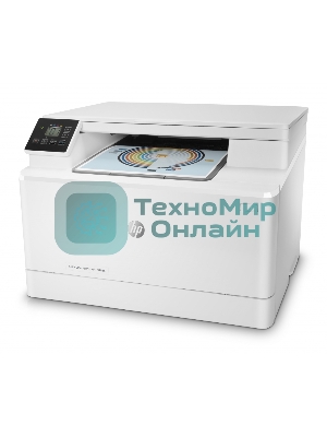 МФУ лазерное HP Color LaserJet Pro MFP M182n (7KW54A), A4, цветной, печ. до 16 стр/мин., 600 x 600 dpi (печать) 1200x1200dpi (скан.), USB, RJ-45, Air Print, Mopria