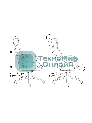 Кресло Бюрократ T-9928SL Fabric Italia 26 серый, ткань