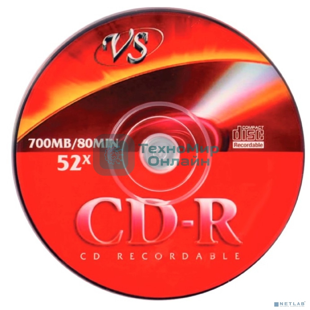 Диск CD-R VS (PERFEO) 700 Mb, 52x, Cake Box (50), (50/250).