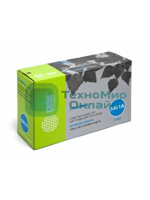 Картридж лазерный Cactus CS-Q5951A голубой (10 000 стр.) для HP Color LaserJet 4700