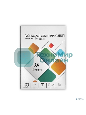 Пленка для ламинирования Heleos 60мкм A4 (100шт) глянцевая216x303мм LPA4-60