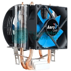 Кулер для процессора AeroCool/Formula Verkho 2 Dual серебристый, 90 мм, алюминий/медь, 2000 об/мин, 25 дБ, 4 pin, 120 Вт, 135 мм