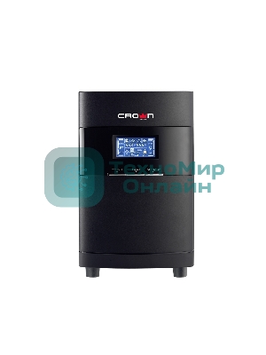Источник бесперебойного питания CROWN On-Line CMUOA-350-1K EURO 1000VA/900W, корпус металл, TOWER, АКБ 3*12V/7AH, PF-0.9, AVR 110-300V, порт RJ-11/45+USB/RS-232, EPO, розетки 2*EURO, входной кабель 2 м, вентилятор охлаждения, автомат, слот для SNMP, порт для доп. батарейных кабинетов, ПО