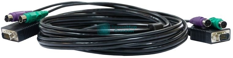 Кабель D-Link DKVM-CB3/A3A KVM длиной 3 м с разъемами PS2