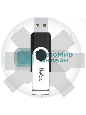 Флешка USB Netac U505 (NT03U505N-016G-20BK), 16Gb, USB 2.0, R/W 70/30, черный/серебристый