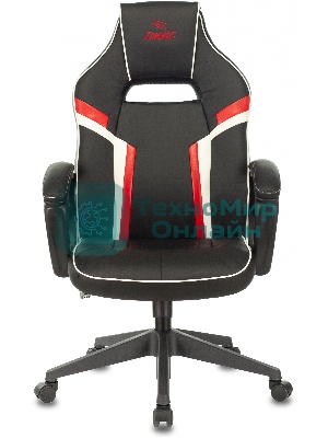 Кресло Zombie Z3 черный/красный, экокожа, 120 кг, механизм качания