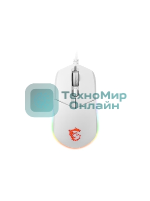 Мышь проводная MSI Clutch GM11 белый, 5000 dpi, USB, кнопки - 6