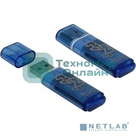 Флешка USB Smartbuy Glossy series Blue (SB32GbGS-B), 32Gb, USB 2.0, R/W 25/15, синий