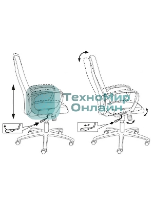 Кресло Бюрократ CH-808AXSN/TW-12 серый, ткань