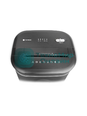 Шредер ГЕЛЕОС УМ28-4, DIN P-4 (4 ур-нь секр.), фрагмент 3,9х30мм, 19-21 лист (70г/м2), CD/пл.карты/скрепки/скобы, 28 литров