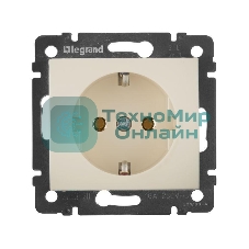 Розетка электрическая Valena с заземлением 2К+З/сл.кость (слоновая кость) Legrand 774320