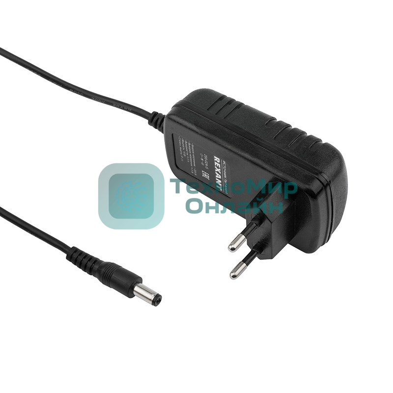 Источник питания Rexant 110-220 V AC/5 V DC 3 А 15 W с DC разъемом подключения 5.5х2.1, без влагозащиты (IP23)