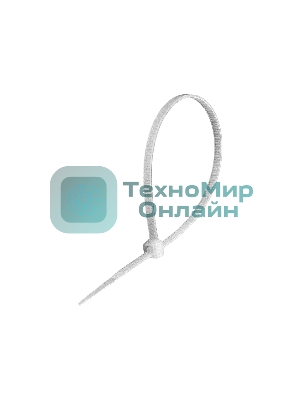 Стяжка (хомут) нейлоновая ExeGate EX293123RUS CV66-60x2.5W (нейлон 6.6, 60x2.5 мм, неоткрывающаяся, halogen free, -40°C - +85°C, белая, 100 шт)