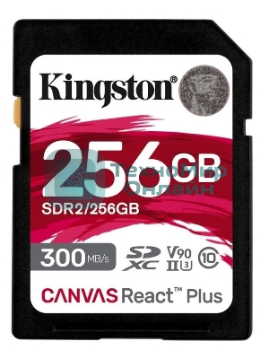 Флеш карта SDXC 256Gb Class10 Kingston SDR2/256Gb Canvas React Plus w/o adapter