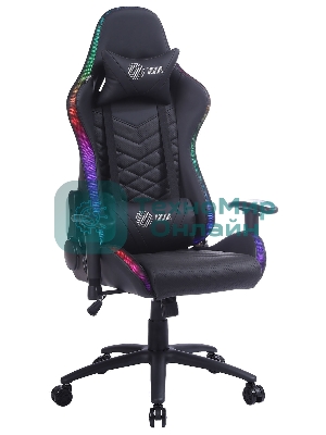 Кресло Cactus CS-CHR-0099BL черный, экокожа, подголовник