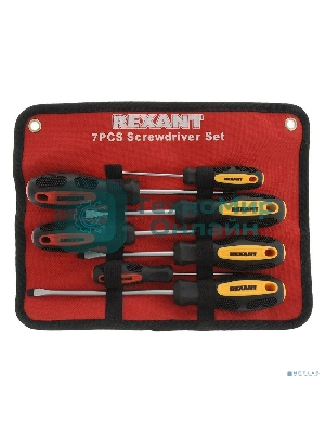 Набор отверток 7 предметов (крестовые и шлицевые) Rexant