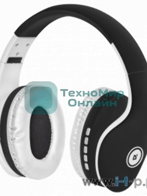 Беспроводные/проводные наушники Defender FreeMotion B525 черный/белый, накладные, Bluetooth + проводной, до 8 ч