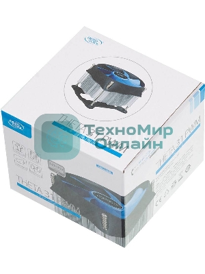 Кулер для процессора DEEPCOOL THETA 31 PWM черный/синий, 92 мм, алюминий/медь, 2400 об/мин, 32.5 дБ, 4 pin, 95 Вт, 60 мм