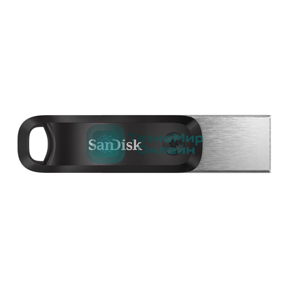 Флешка USB SanDisk IX60N iXpand Go (SDIX60N-064G-GN6NN), 64Gb, USB 3.0/Lightning, R/W 150/70, черный/серебристый
