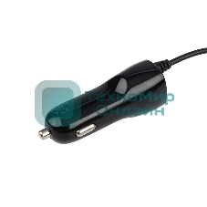 Автозарядка в прикуриватель Rexant microUSB (АЗУ) (5 V, 1000 mA) шнур спираль 1.2 м черный