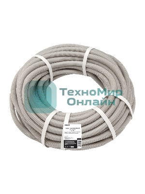 Труба гофрированная Rexant из ПВХ, с зондом, Ø25 мм