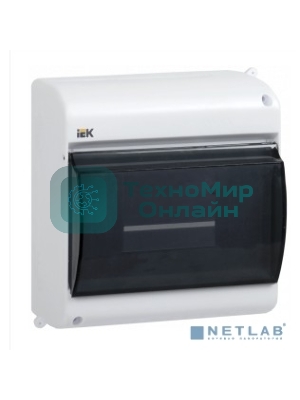 Бокс ОП КМПн 2/4 для 4 авт. выкл. прозр. крышка IP30 IEK MKP42-N-04-30-12