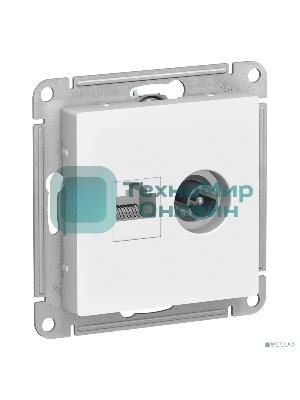 Механизм розетки 2-м AtlasDesign комп. RJ45 кат.5E+TV белый SchE ATN000189
