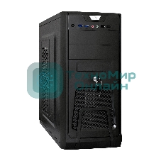 Компьютерный корпус Miditower ExeGate CP-603UB-UNS500 (ATX, БП UNS500 с вент. 12см, 2хUSB, аудио, черный)