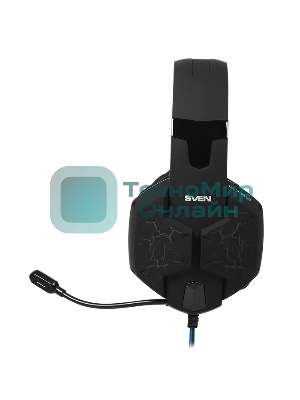 Гарнитура проводная SVEN AP-U980MV, черный-синий (USB, LED, 7.1, 2.2m)