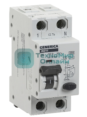 Выключатель автоматический дифференциального тока C25 30мА АВДТ 32 GENERICA IEK MAD25-5-025-C-30