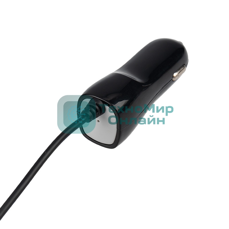 Автозарядка в прикуриватель Rexant microUSB (АЗУ) (5 V, 1000 mA) шнур спираль 1.2 м черный