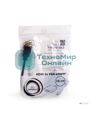 Переходник Gembird-Cablexpert Переходник HDMI-VGA, 19M/15F (A-HDMI-VGA-03)