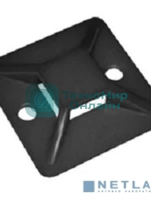 Площадка самоклеящаяся Rexant 25х25 мм, черная, упаковка 10 шт.