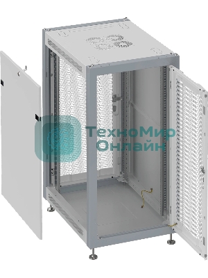 Шкаф коммутационный Sysmatrix SL 6615.733 напольный 15U 600x600 мм пер. дв. перфор. задн. дв. перфор. 800 кг серый 450 мм 37 кг 800 мм IP20 металл