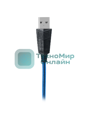 Гарнитура проводная SVEN AP-U980MV, черный-синий (USB, LED, 7.1, 2.2m)