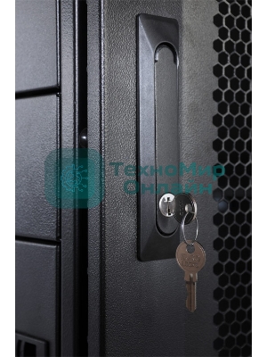 Шкаф серверный ЦМО ШТК-СП-42.8.12-48АА-9005 42U 800x1200 мм пер. дв. перфор. задн. дв. перфор. 2-хст. 2 бок. пан. 1350 кг черный