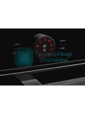 Встраиваемый духовой шкаф Kuppersberg KMW 612 Black с СВЧ, 45 см, 50л, 12 режимов, гидролизная очистка, черный