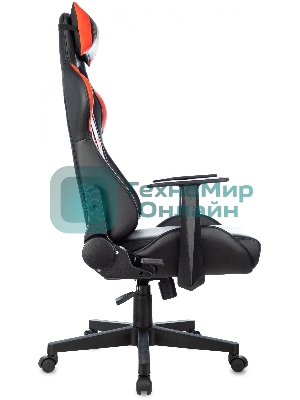 Кресло Zombie Game Penta черный/красный, экокожа, 120 кг, механизм качания